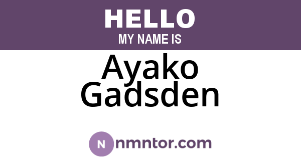 Ayako Gadsden
