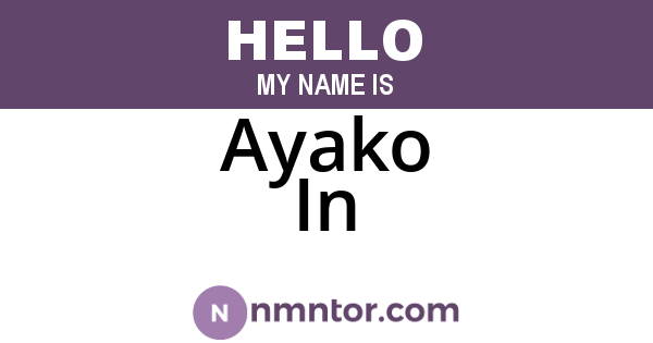 Ayako In