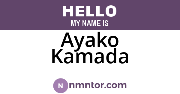 Ayako Kamada