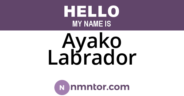 Ayako Labrador