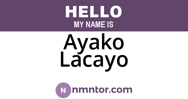 Ayako Lacayo