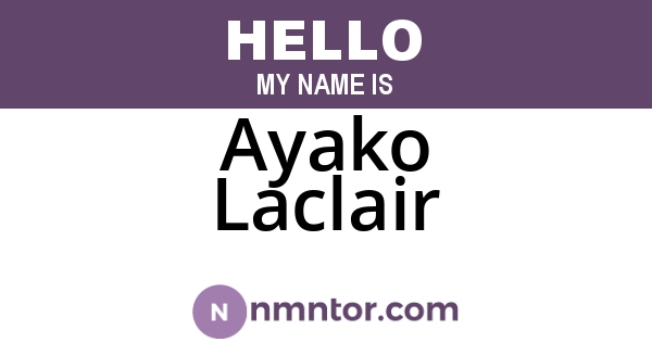 Ayako Laclair