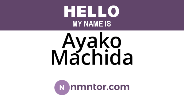 Ayako Machida