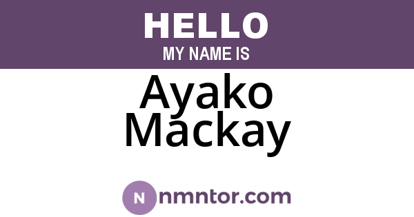 Ayako Mackay