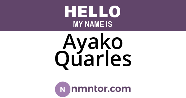 Ayako Quarles