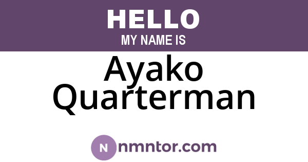 Ayako Quarterman