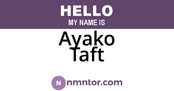 Ayako Taft
