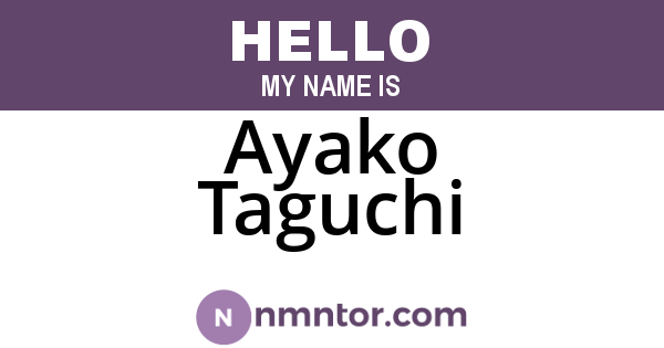 Ayako Taguchi