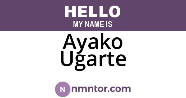 Ayako Ugarte