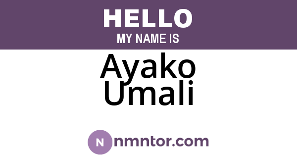 Ayako Umali