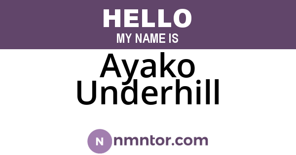 Ayako Underhill