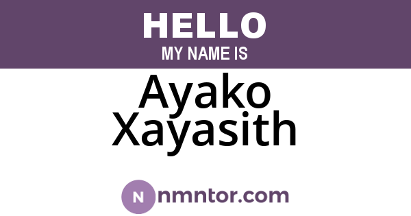Ayako Xayasith