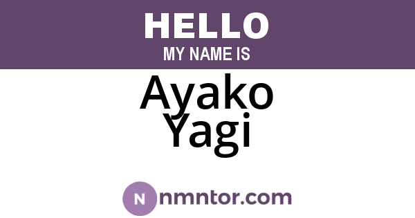 Ayako Yagi