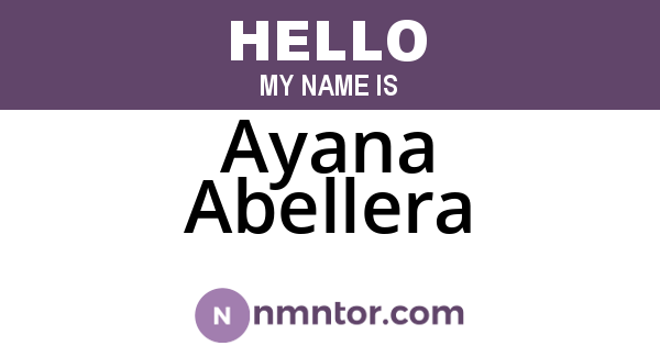 Ayana Abellera