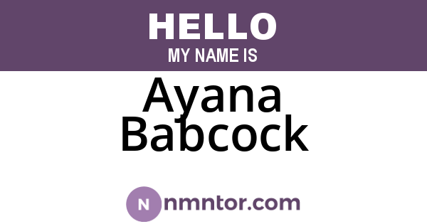 Ayana Babcock