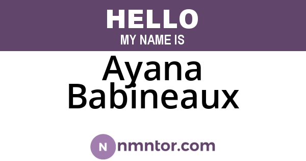 Ayana Babineaux