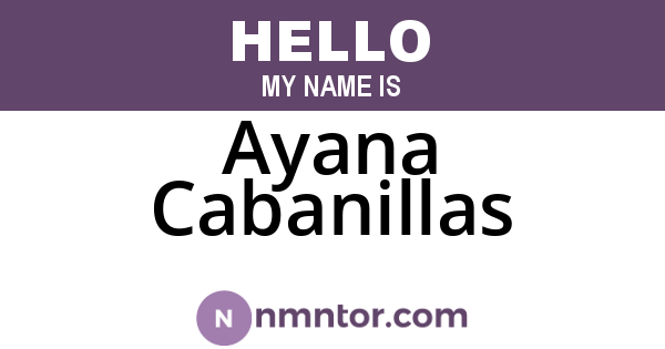 Ayana Cabanillas