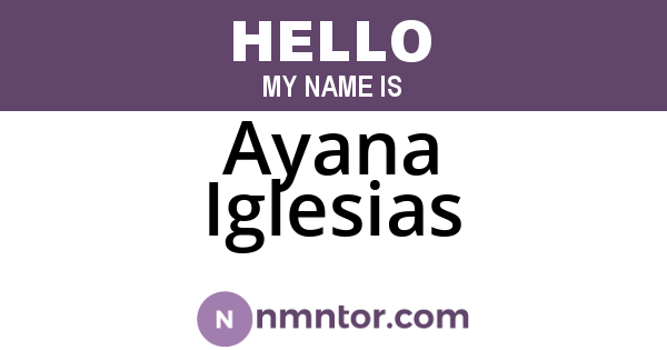 Ayana Iglesias