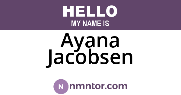 Ayana Jacobsen