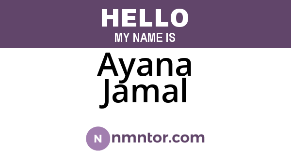 Ayana Jamal