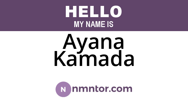 Ayana Kamada