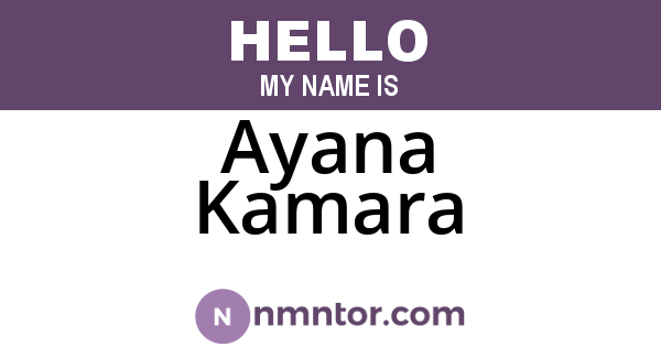 Ayana Kamara