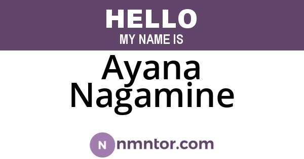 Ayana Nagamine
