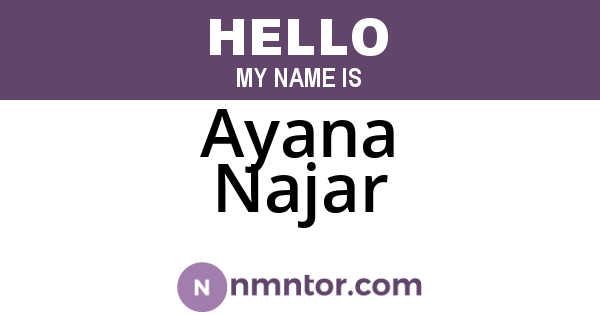 Ayana Najar