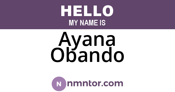 Ayana Obando
