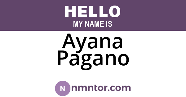 Ayana Pagano