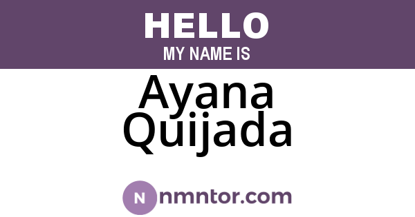 Ayana Quijada