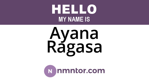 Ayana Ragasa