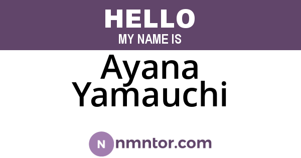 Ayana Yamauchi