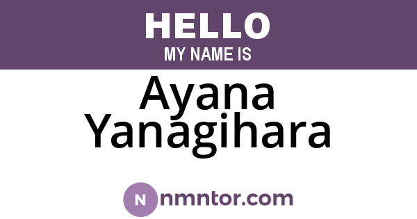 Ayana Yanagihara