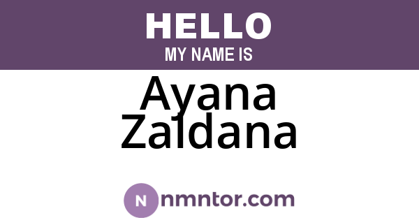 Ayana Zaldana