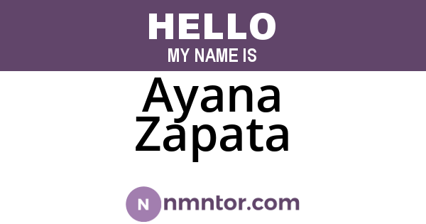 Ayana Zapata