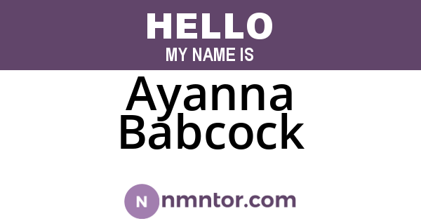 Ayanna Babcock