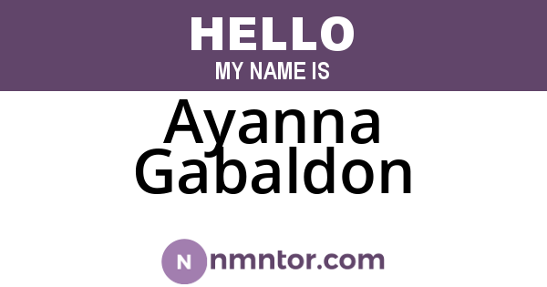 Ayanna Gabaldon