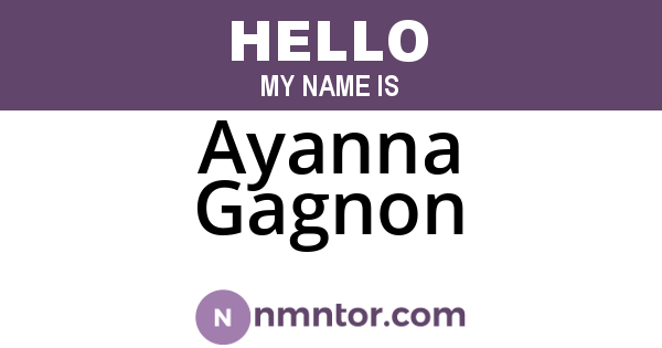 Ayanna Gagnon