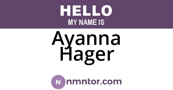 Ayanna Hager