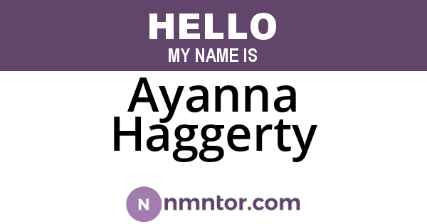 Ayanna Haggerty