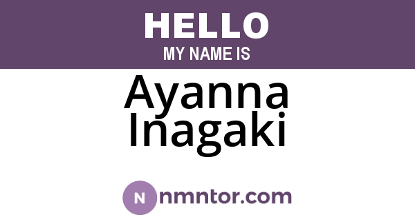 Ayanna Inagaki