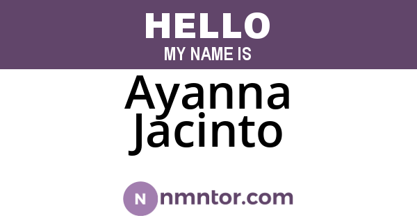 Ayanna Jacinto