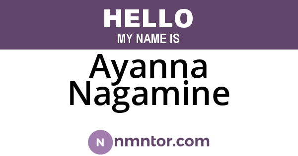Ayanna Nagamine