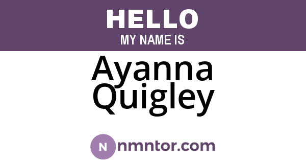 Ayanna Quigley