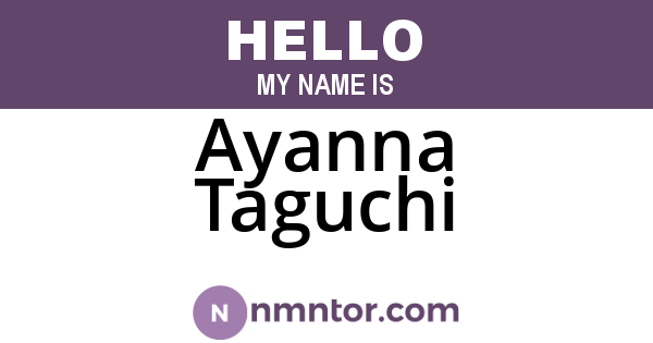 Ayanna Taguchi