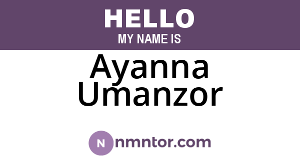 Ayanna Umanzor