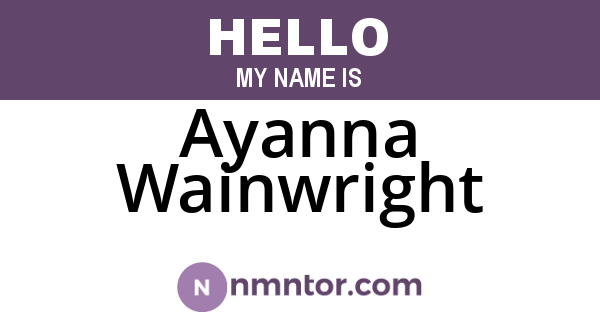 Ayanna Wainwright