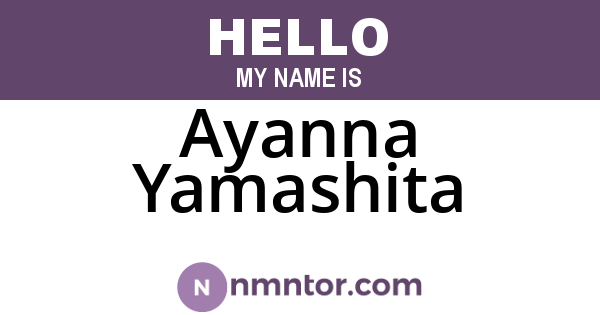 Ayanna Yamashita