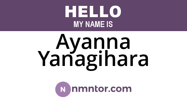 Ayanna Yanagihara
